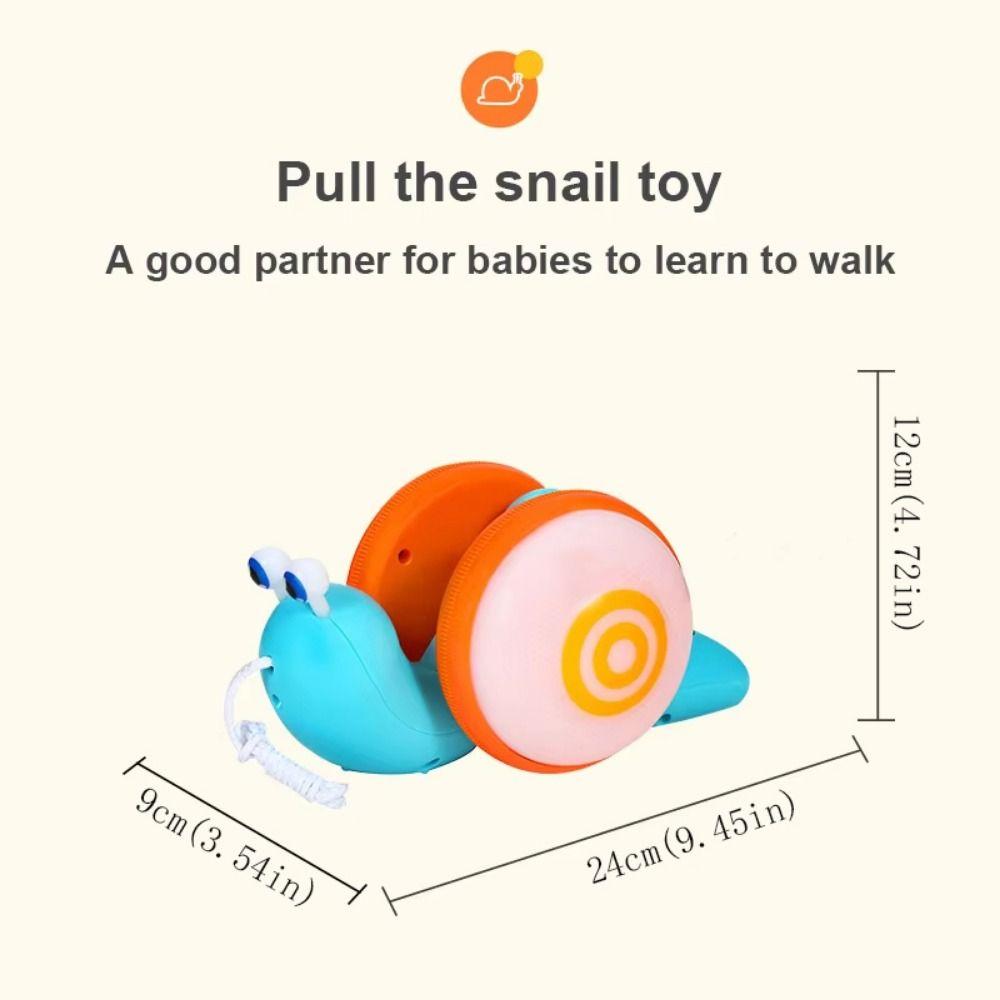 Learning To Walk Drag Rope Snail Cartoon Pet Pull-Along Snail Toy For Children