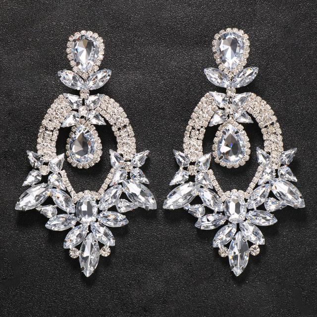 Stonefans желтые серьги-капли с кристаллами, роскошные ювелирные изделия для женщин, висячие серьги с преувеличенными стразами, аксессуары для ушей королевы