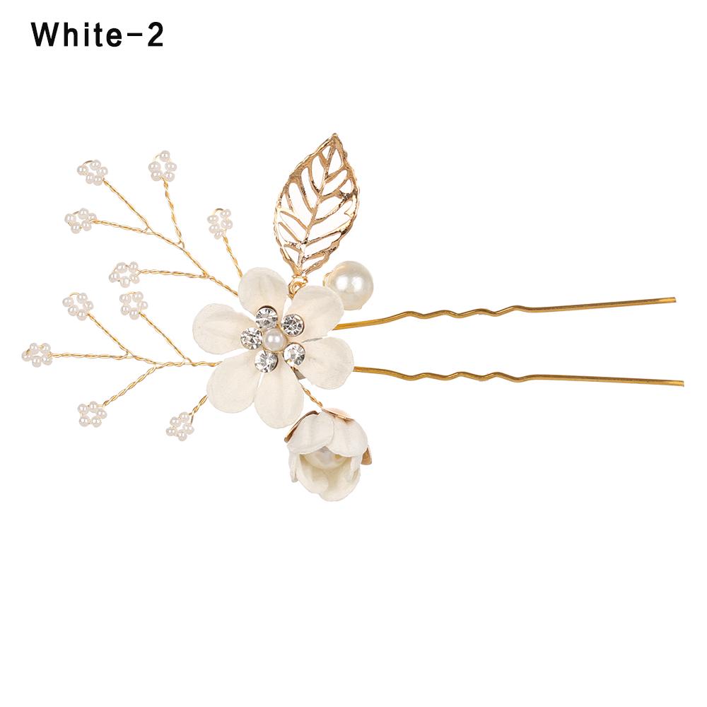 Fashion Elegant Blue Flower Women Hair Combs Headdress Prom Bridal Wedding Hair Accessories Gold Leaves Hair Jewelry Hair Pins