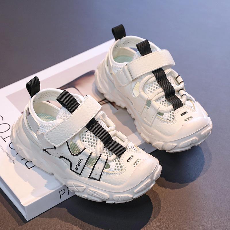 Студенческие спортивные сандалии Толстые Мягкие Детские Кроссовки Нескользящие Перфорированные 2025 Лето Новые Детские Кроссовки Сетчатые Дышащие
