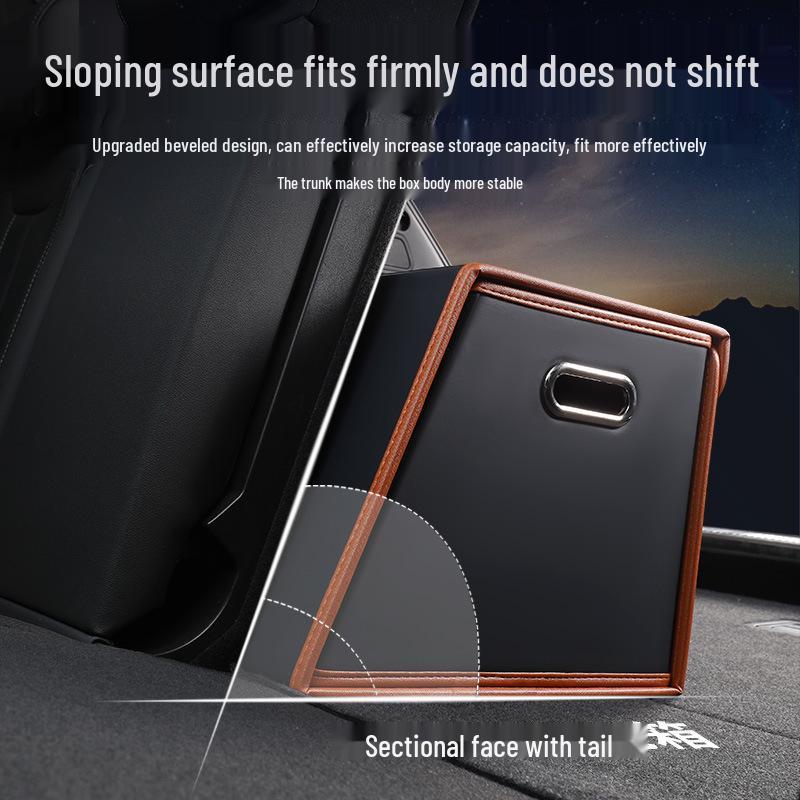 Складной органайзер для багажника автомобиля - Вместительный ящик для хранения с откидной крышкой