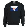 Sweat-shirt - PIXELFORMA - Drapeau de Saint-Martin - Noir - Manches longues - Mixte