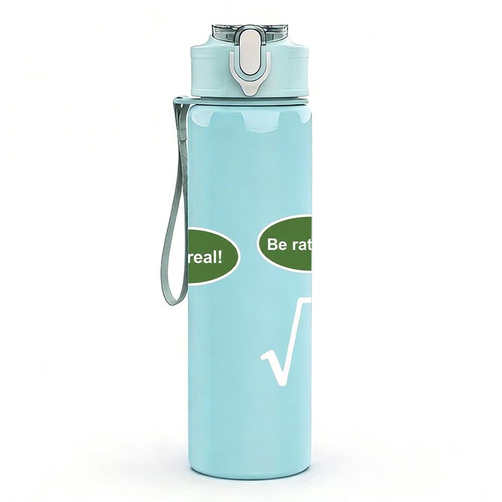 1PC Green Speech Bubble 750ml sports water bottle leakproof straw lid outdoor office home