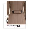 Tooxika New Solid Color Slim Fit Mid-length Woolen Coat Waisted Women's Woolen Coat