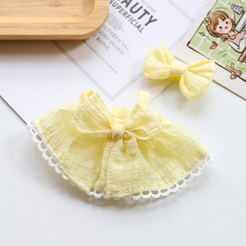 Labubu кукла платье наряд аксессуары для 17 см Корея Kpop EXO V2 V1 Labubu плюшевая кукла идол одежда платье шляпа комплект детский подарок без куклы