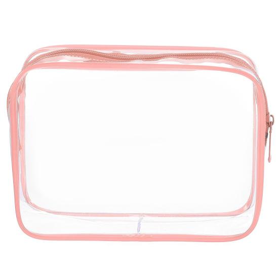 Transparent Cosmetic Bag Large Capacity Zipper Closure Waterproof Clear Makeup Bag Organizer Toiletry Bag