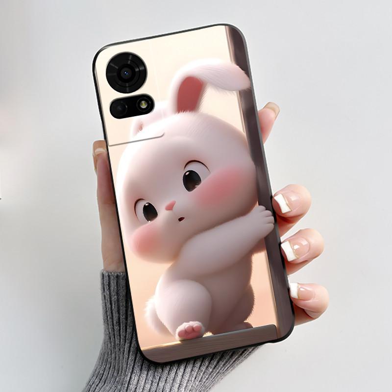 Cute Case For TCL K23 / TCL K24 Funda TCL 50 LE T510SPP Capa Printing Shell Protective Cover Soft Silicone Cartoon Black Casing