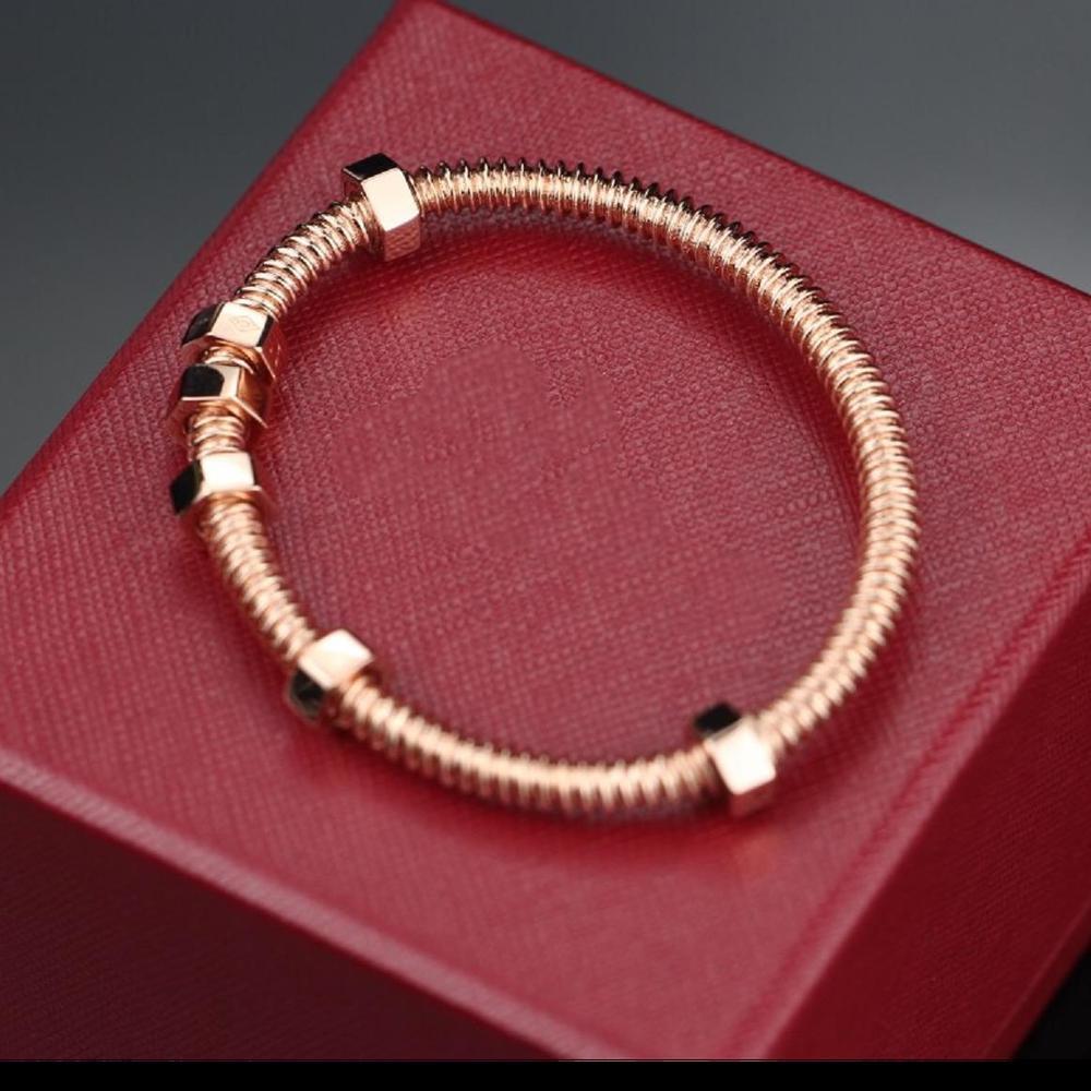 Trend Sale Famous Brand Top Quality European Luxury Jewelry Bracelets For Women Rose Gold Bangle Fashion Party Classic