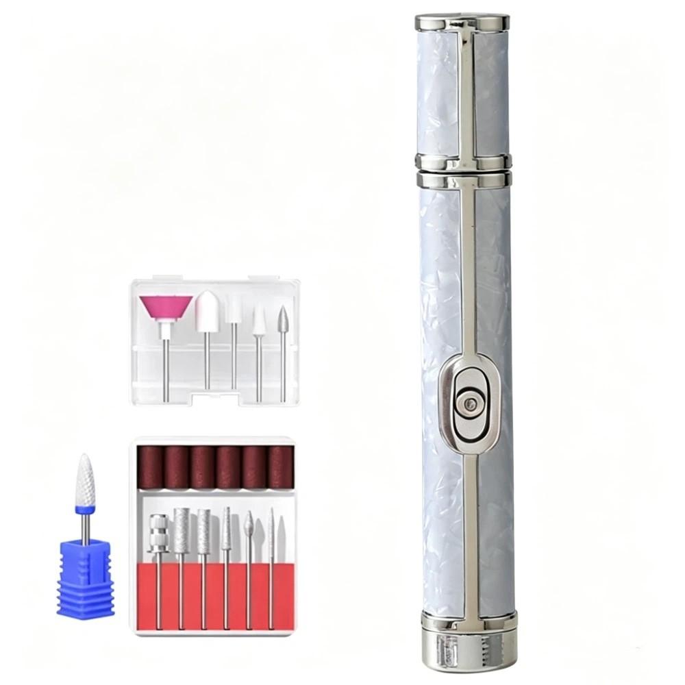 Electric Nail Drill Bits Set Rechargeable Nail Polishing Machine Nail File Machine Pedicure Kit
