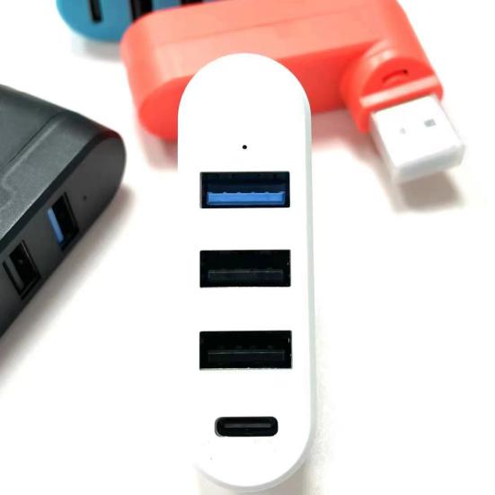 4-портовый USB 3 Скорость передачи Универсальный хаб 5 Гбит/с Подключи и работай Вращаемый на 180 градусов USB