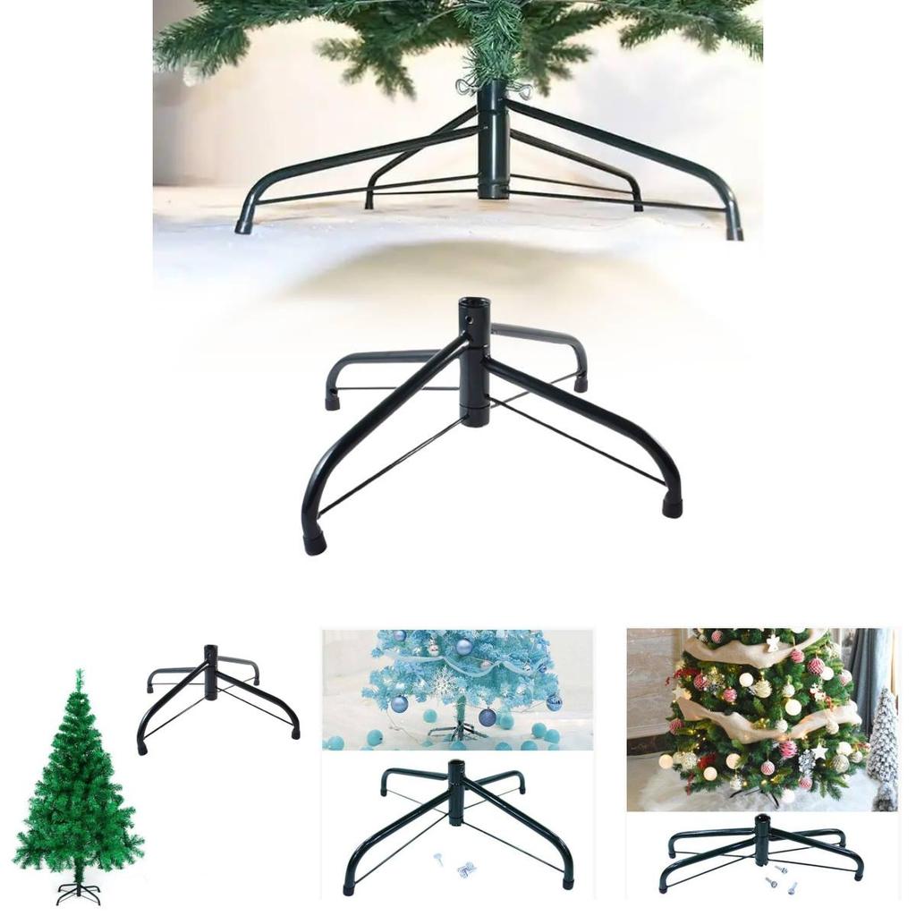Темно-зеленая металлическая подставка для рождественской елки для праздничного декора диаметром 35 см