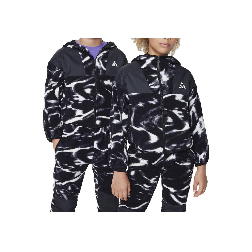 Nike Толстовка с капюшоном Acg Wolf Tree Big Full-Zip Graphic Hoodie для детей, черная FD8462-010