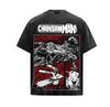 Denji Man Anime Graphic Chainsaw T-shirt Vintage Washed T Shirt Men Women Clothing Pure Cotton Short Sleeve Tees J260801