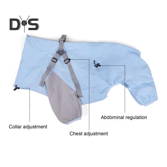 Дождевик для домашних животных с капюшоном, дождевик для собак, двухслойный водонепроницаемый пончо, дождевик для улицы, одежда для маленьких и средних собак