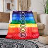 1PC Yoga Elements printed blanket, all season lightweight home office outdoor nap multifunctional blanket A12