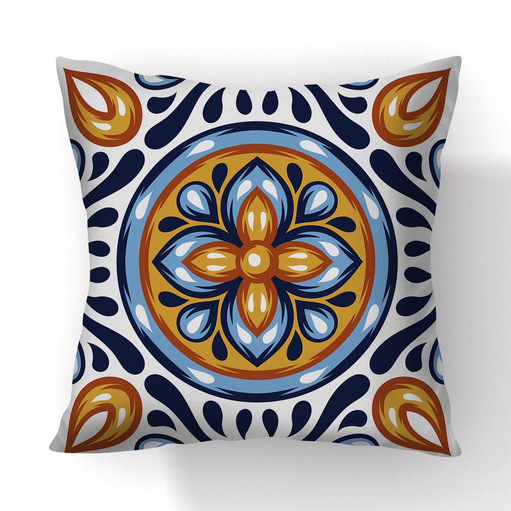 Nordic Ethnic Style Mandala Digital Printed Square Pillow Cover Linen Sofa Pillow Cushion Cover Home Furnishings
