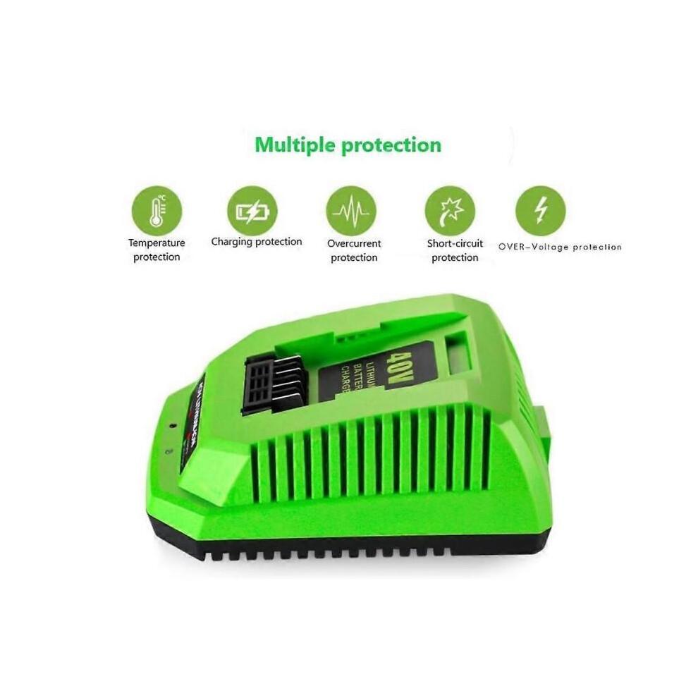 Зарядное устройство для 40-вольтного литий-ионного аккумулятора GreenWorks 29482 G-MAX 40V - Аккумулятор 29472 29482 29652 G40825 EU Pl
