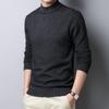Сплошной цвет мужчины водолазка кашемировый свитер Slim Fit дна свитер бизнес