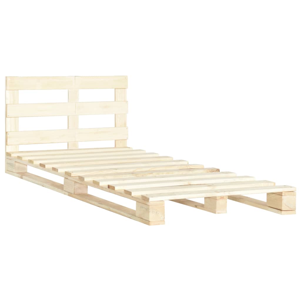 Solid Wood Pallet Bed Frame Pine 120*200 cm