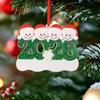 Рождественское семейное украшение 2026 года Шапка Санты Снеговик Сделай сам Имя семьи Рождественская елка Подвесное украшение Праздничный подарок