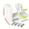 Multifunctional Hand Crank Grater 4 Blades Zucchini Noodle Maker Vegetable Spiralizer  Potato