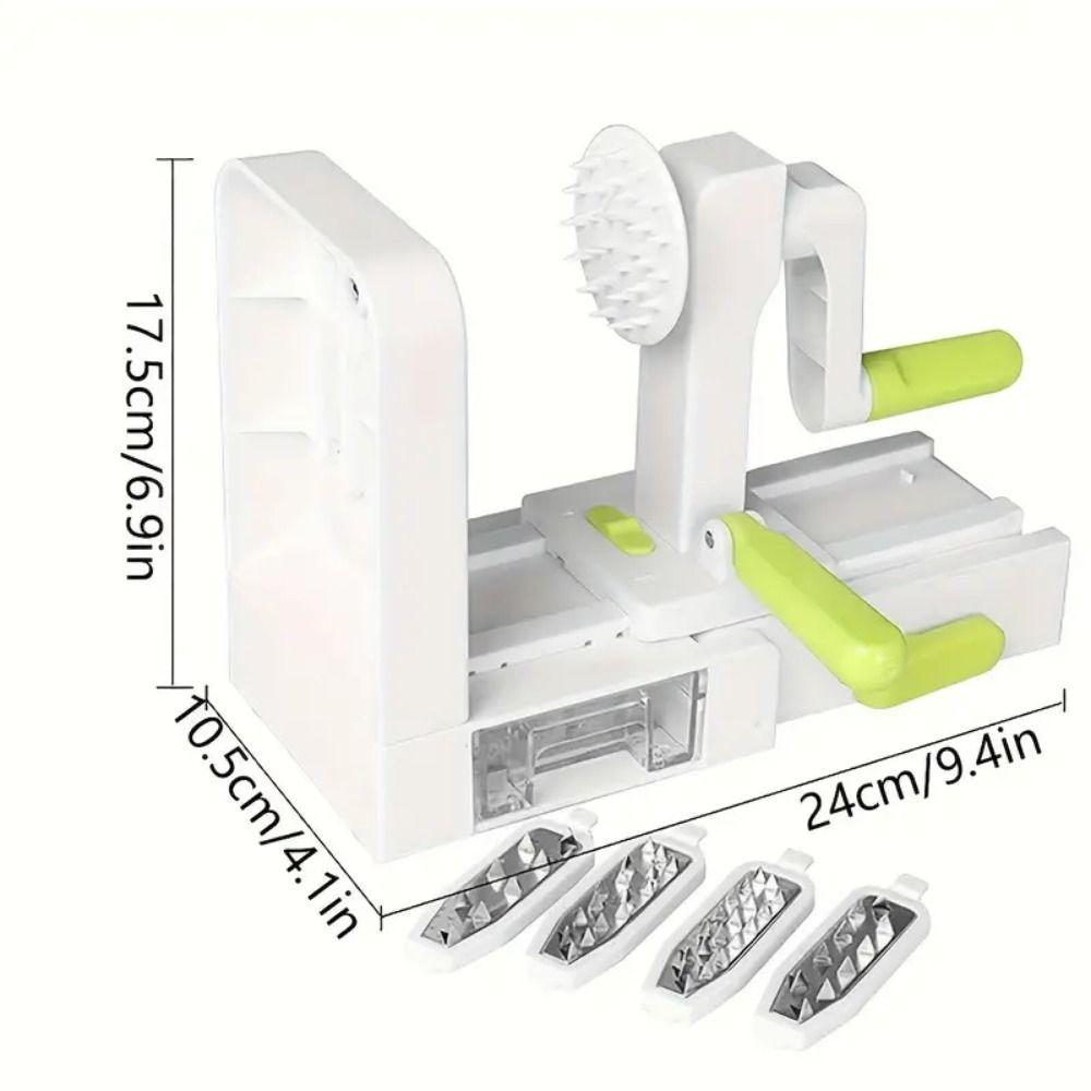 Multifunctional Hand Crank Grater 4 Blades Zucchini Noodle Maker Vegetable Spiralizer Potato