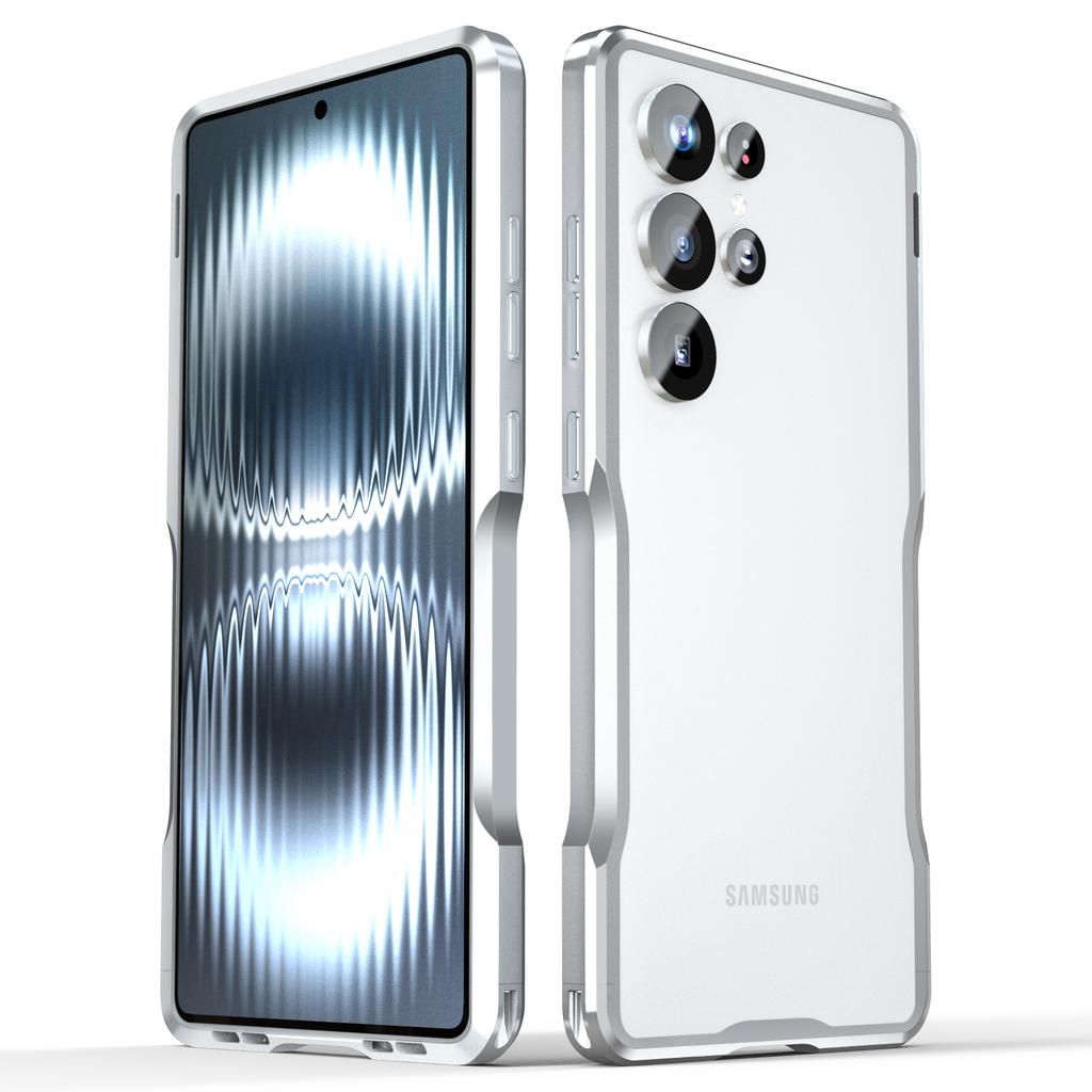 LUPHIE Чехол для Samsung Galaxy S25 Ultra Металлическая рамка-бампер Противоударная крышка для телефона