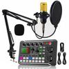 BM800 Microphone Set: USB Podcast Equipment with F998 Sound Card, Headphones, and Phone Compatibility for Live Streaming.