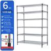 Chrome Wire Mesh Multi-layer Storage Rack - Stainless Steel Shelving for Household and Warehouse.