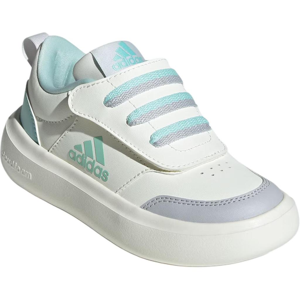 Adidas Park St Synthetic Leather Fabric AC Comfortable Versatile Fashion Durable Low-Top Kids Casual Shoes Kids Casual Shoes Light-Blue Gray JR2136
