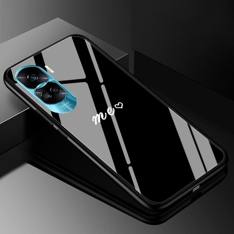 Закаленное Стекло Жесткий Чехол Для Honor 90 Lite 5G Чехол Мраморный Funda Coque Для Honor 90 Pro Honor90 90Lite 90Pro Чехлы Для Телефона Бампер