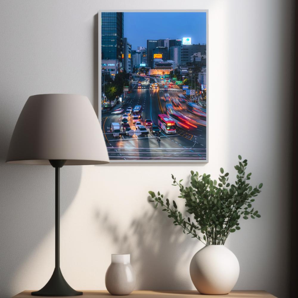 Seoul Night View LED Lamp - 3D Cityscape Room Decor for K-Style Homes, Anime Inspired Glowing Night Lights for Korean Fans