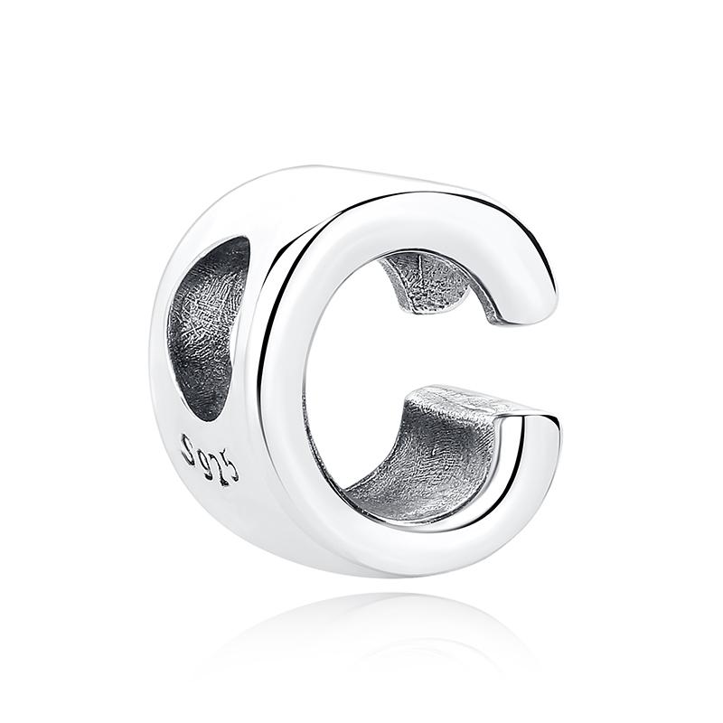 Original 925 Silver Charms Beads 12 Zodiac A-Z Letters Virgo Aries Fit Pan Bracelets Necklaces Jewelry For Women