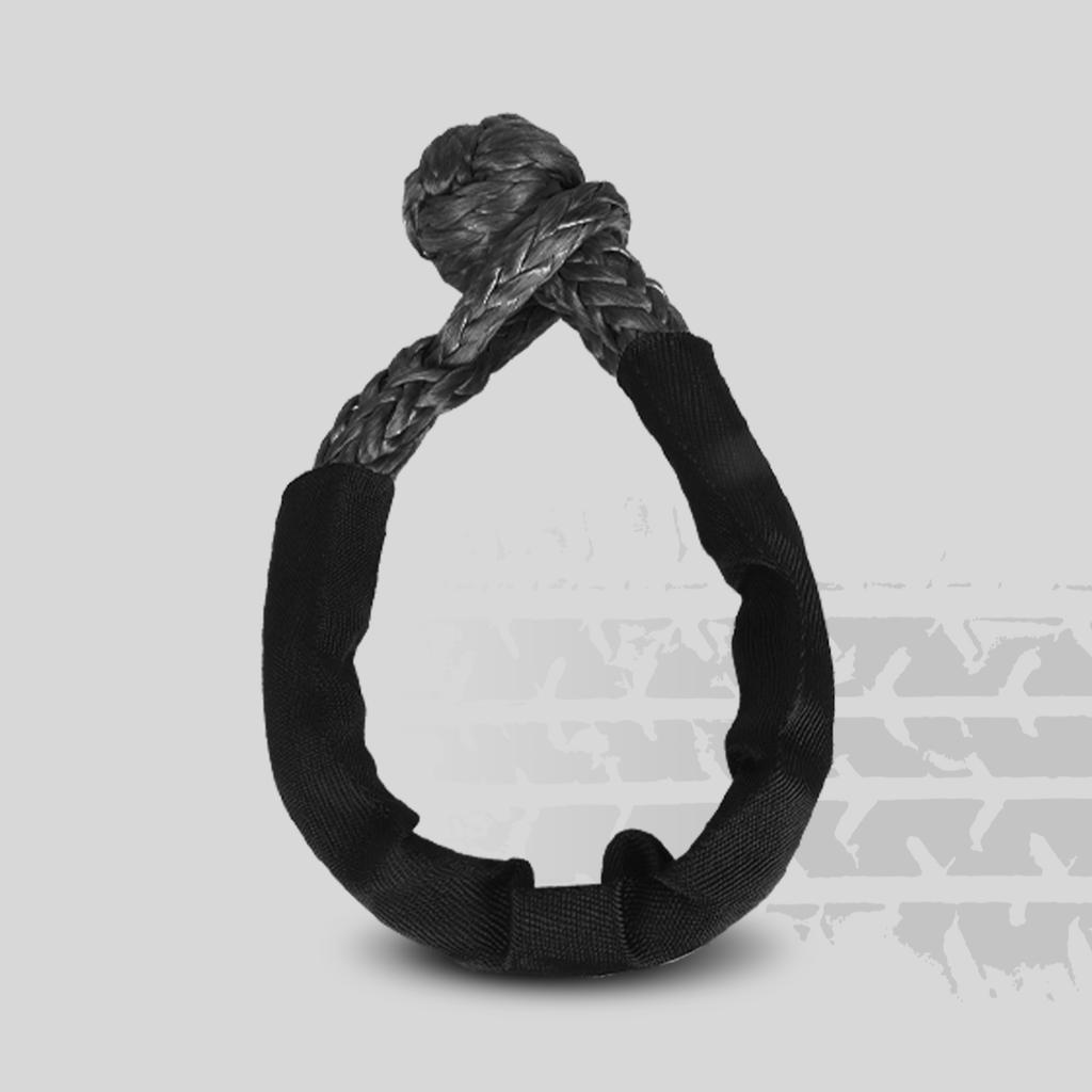 CNSPEED 41000lb Synthetic Soft Shackle Rope Heavy Duty Offroad Tow Shackle Strap with Protective Sleeve Aluminum Recovery Ring