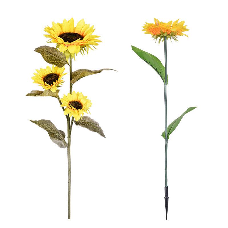 Уличный водонепроницаемый светильник в виде подсолнуха для украшения сада, подключаемые гирлянды