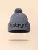 Autumn And Winter Thin Knitted Hat Men'S And Women'S Embroidered Wool Cold Hat Student Shopping Sweet Cute Pullover Hat