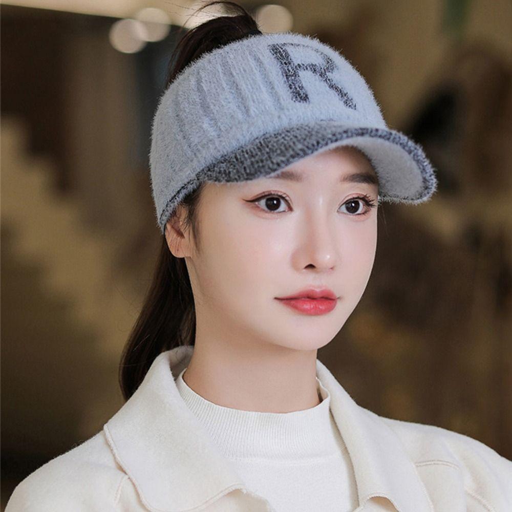 Winter Warm Empty Top Hat Windproof Bonnet Fashion Earmuffs for Women Girls