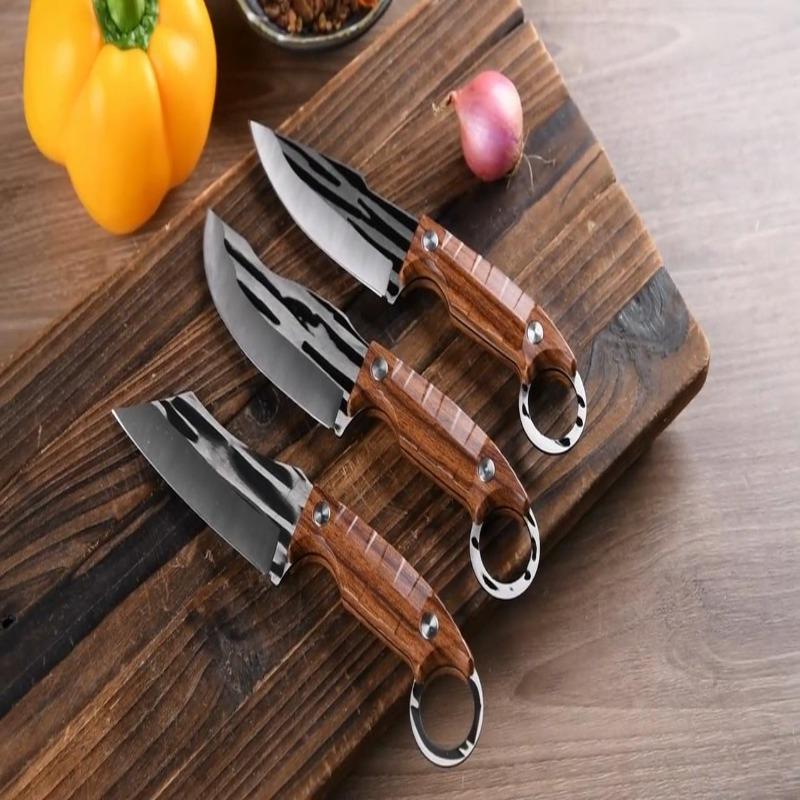 Модный кухонный нож, кухонный нож, режущий нож, нож для фруктов, режущий инструмент, бытовой кованый нож для разделки костей, обеденный нож старого стиля