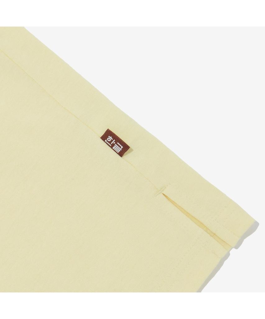 Noseupeiseu Nt7Ur42C Женская футболка с коротким рукавом и круглым вырезом Tnf Hangeul_Светло-желтый