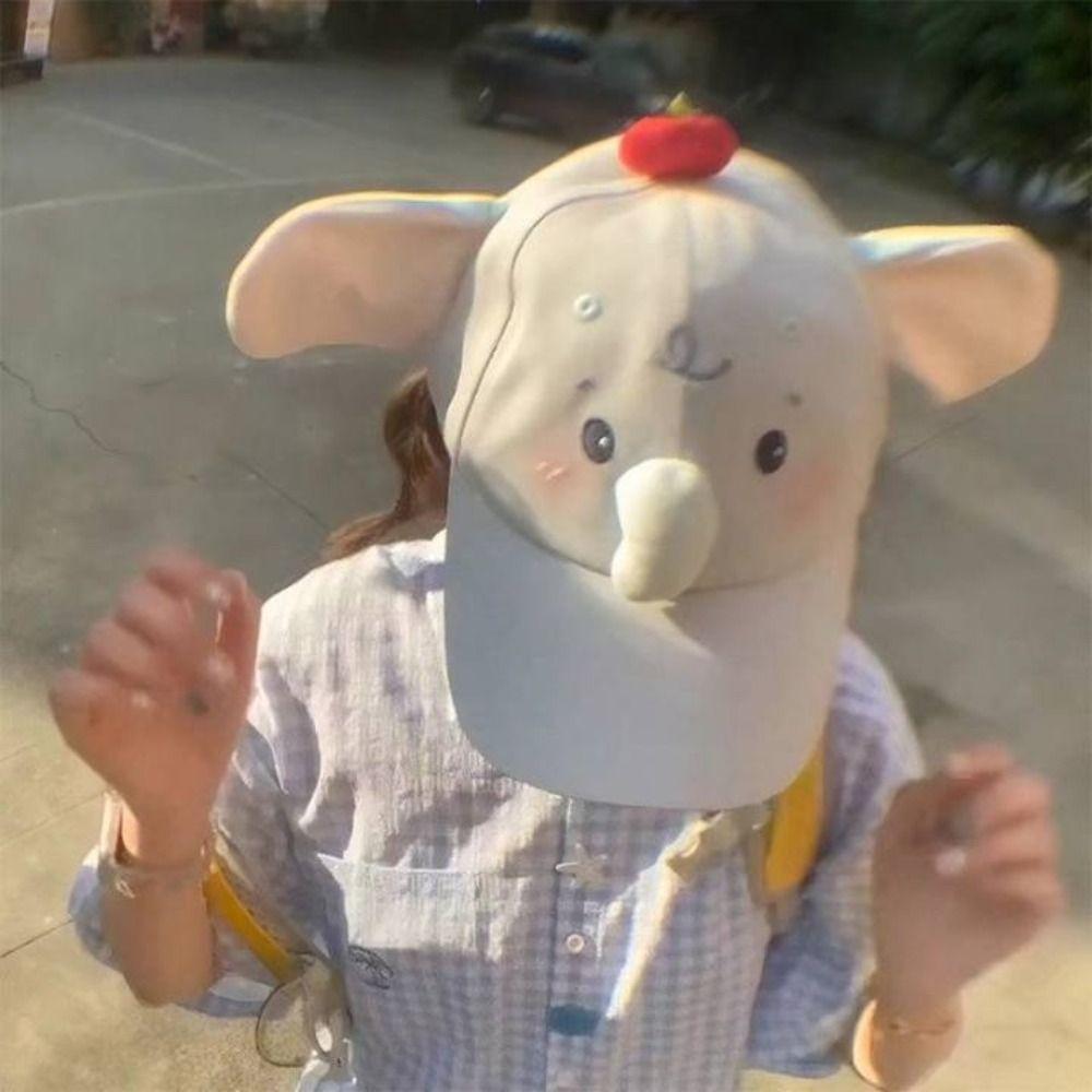 Cute Elephant Baseball Cap Animals Sun Hat Korean Peaked Cap Female