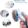 Pet Dog Brush Cat Comb Dog Brush Massage Comb Clean Pet Hair Brush with Anti Pet Hair Massager(Blue)