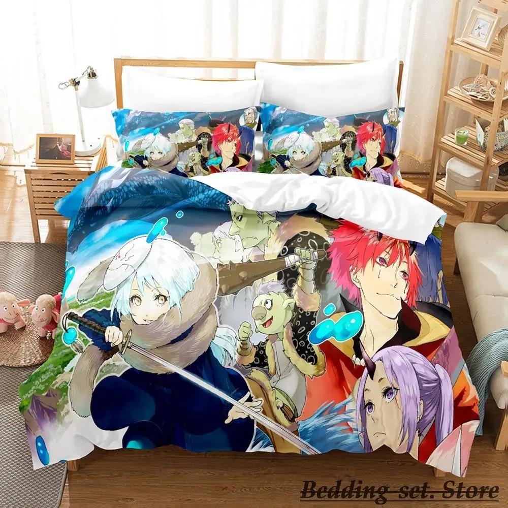 Rimuru Tempest Bedding Set Single Twin Full Queen King Size Bed Set Adult Kid Bedroom Duvetcover Sets Anime Parure De Lit Bed