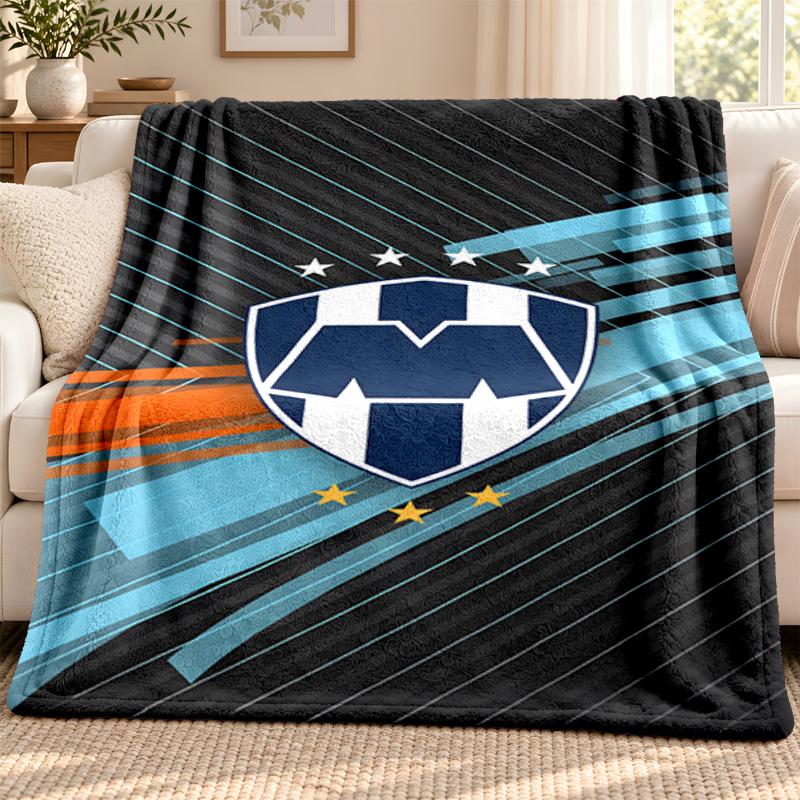 Club de Futboll Monterrey ICON blanket Flannel Blanket Soft Cozy Plush Throw for Sofa Bed Lightweight Home Decoration Outdoor camping