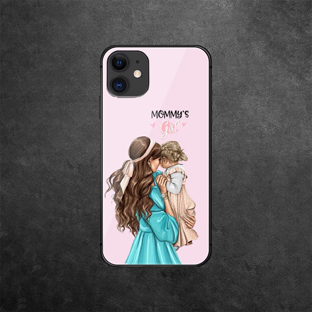 Чехол для телефона из закаленного стекла Mama Baby Love для iPhone Samsung Galaxy OnePlus Oppo Xiaomi Redmi Note SA 7 8 9 10 11 12 13 14 20 21 22 53 Pro Max Ultra