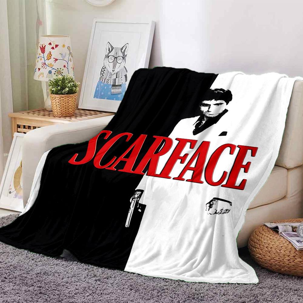 1pc Scarface Soft Flannel All-Season Throw for Home, Office, Outdoor UseDurable Comfort 100573