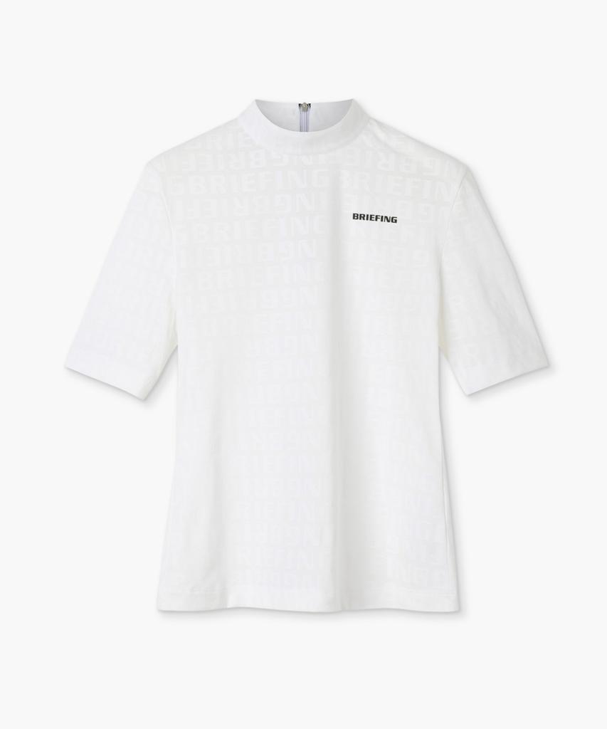 Beulipinggolpeu Women'S Logo Jacquard High Neck Short Sleeve_White