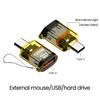 Адаптер Type-C Male to USB A Female 120 Вт USB 3.2 Gen2 адаптер Двусторонний 10 Гбит/с передача данных Прозрачный корпус адаптер
