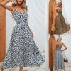 Summer Leopard Print Sexy Off Back Strap Dress