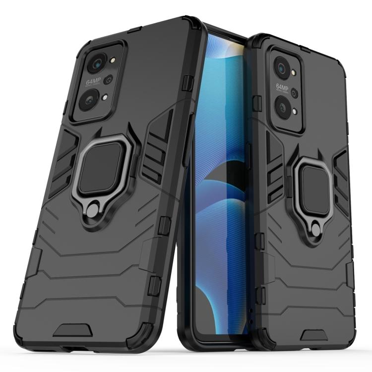 Для OPPO Realme GT Neo2 5G Ударопрочный защитный чехол из ПК + ТПУ с магнитным держателем-кольцом
