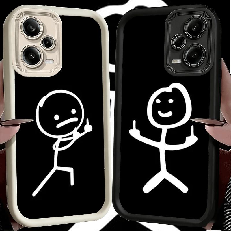 Чехол для телефона Xiaomi Redmi Note 15 14 13 Pro Plus Funny Stickman Matchman Shell 12S 11 11S 11T 5G 14S из мягкого силикона.